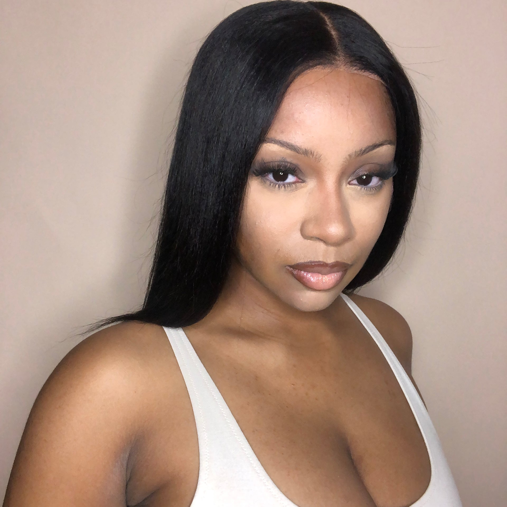 Glueless Yaki Straight Wig