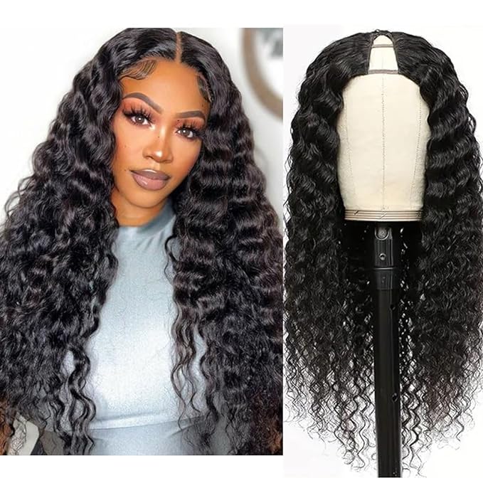 Deep Wave U-Part Wig (Middle Part)